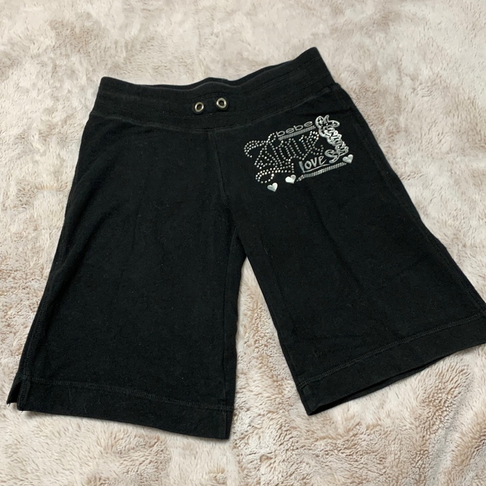 bebe Black Shorts with Silver Accents